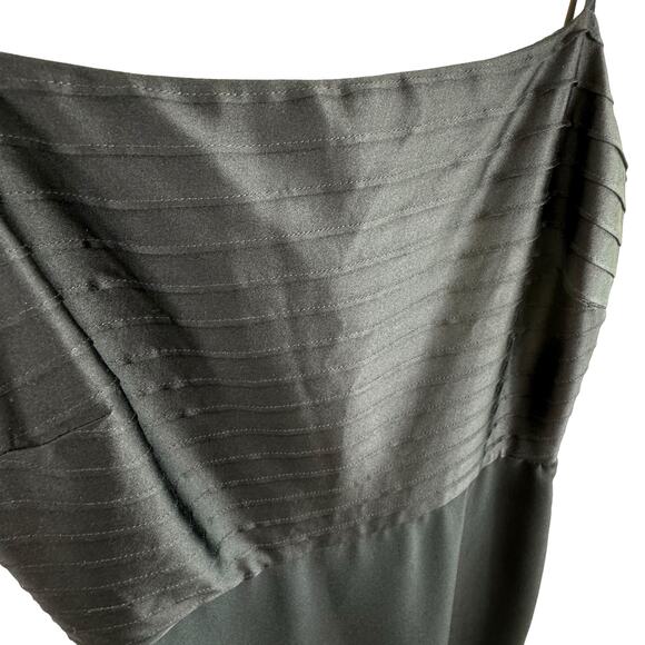 Badgley Mischka Vintage Black Spaghetti Strap Long Fitted Lined Dress Gala Sz 8 - Picture 4 of 6